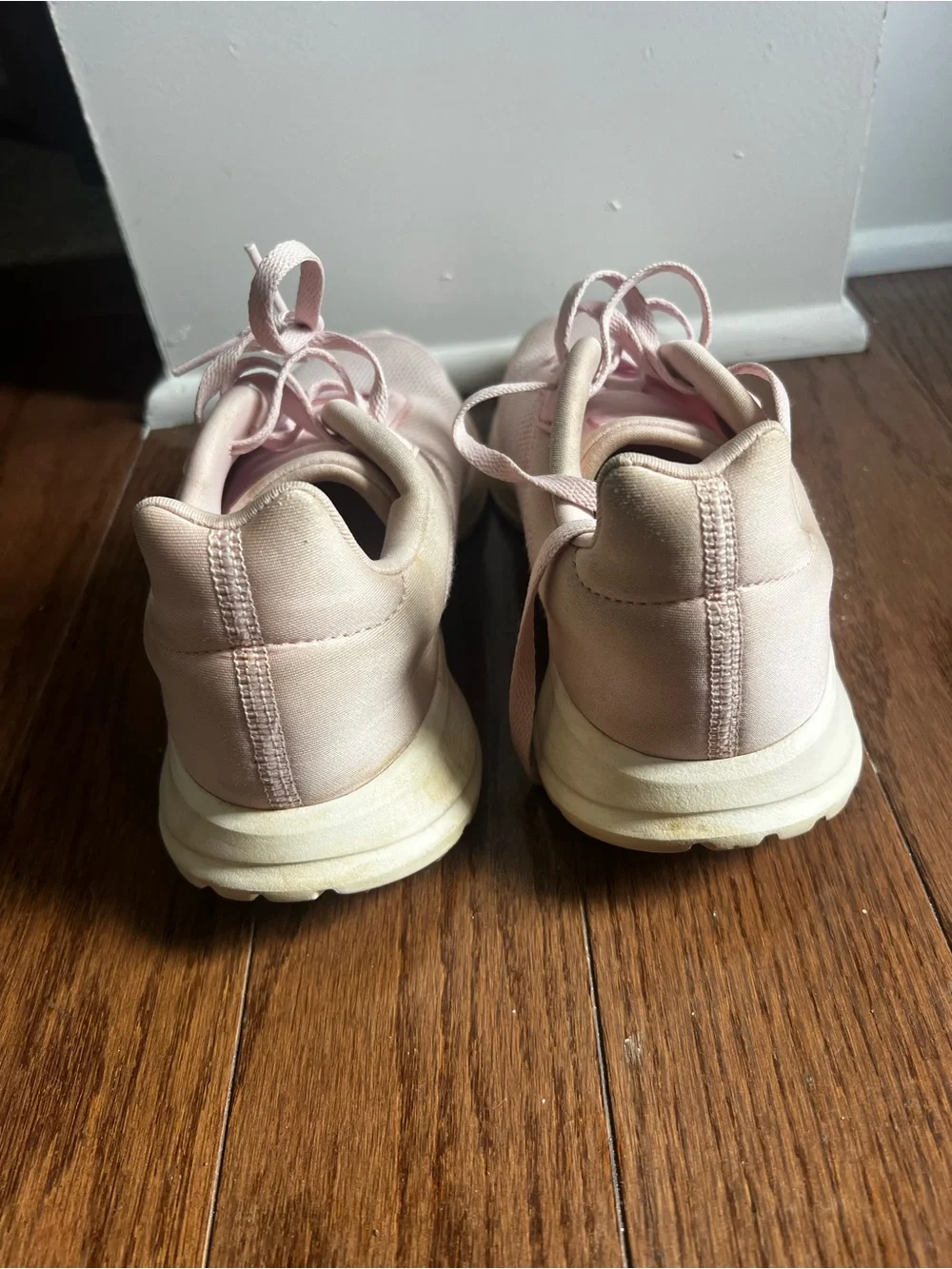 adidas Girls Light Pink Mesh Lace-Up Athletic Sneakers